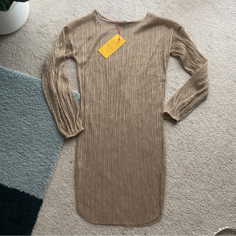 PrettyLittleThing Sheer Long Sleeve Mini Dress size 0